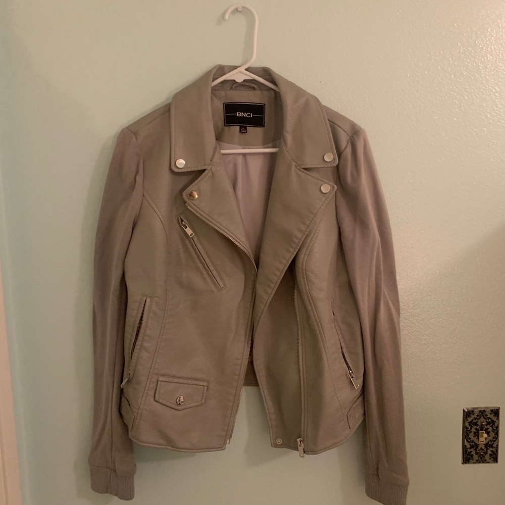 Faux Leather Moto Jacket